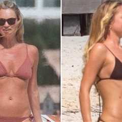 Kate Moss Hits Beach in Mexico With Daughter Lila in Tiny Bikini