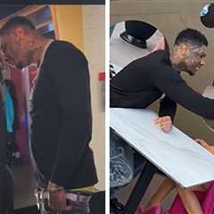 Blueface Chokes Wax Statue of Zendaya, on Video