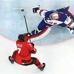 Connor Hellebuyck’s miraculous save on Devon Toews rescued USA in gold-medal win