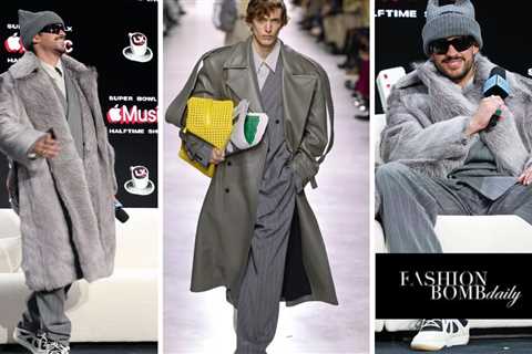 Bad Bunny Wore a Grey Bottega Veneta Spring/Summer 2026 Look to the Apple Music Super Bowl LIX..