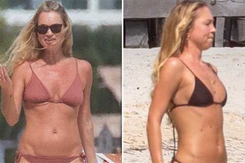 Kate Moss Hits Beach in Mexico With Daughter Lila in Tiny Bikini