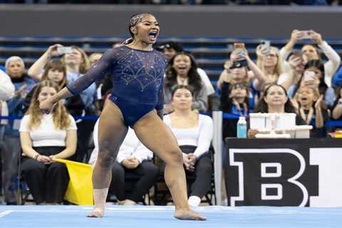 Perfect! Another Jordan Chiles 10 powers UCLA gymnastics