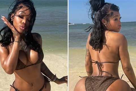 Summer Walker -- Fun In Fendi Bikini Beach Babe Pics!