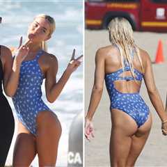 Livvy Dunne & Brooks Nader Spotted on 'Baywatch' Reboot Set For First Time