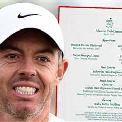 Rory McIlroy '26 Masters Champions' Dinner Menu Revealed, Featuring Wagyu Filet Mignon