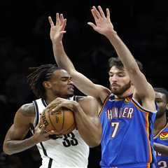Nets pummeled by defending champion Thunder after historically putrid first half