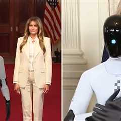 Melania Trump Escorted by A.I.-Powered Robot Into White House Tech Summit, on Video