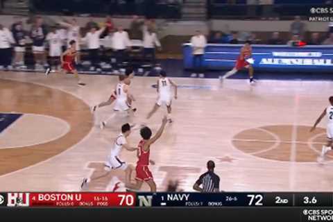 Boston University’s stunning buzzer-beater upset of Navy comes with clock controversy