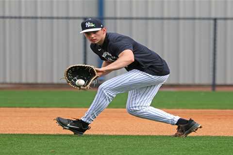 Yankees’ Ben Rice flashes glove at first base with diving catch