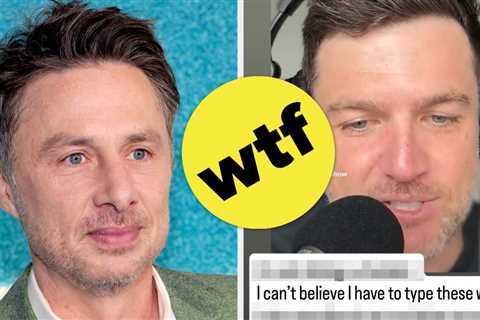 Zach Braff Cleared His Name After Getting Caught Up In A Wild Rumor About A “Well-Known” TV Actor..
