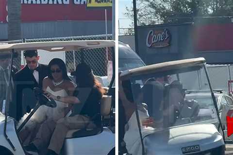 Nick Jonas, Priyanka Chopra's Golf Cart Ride to Oscars Almost Tips Over