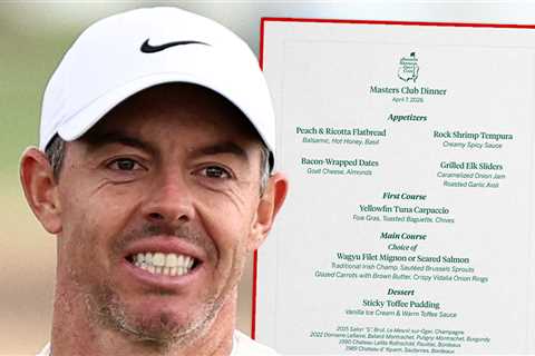 Rory McIlroy '26 Masters Champions' Dinner Menu Revealed, Featuring Wagyu Filet Mignon