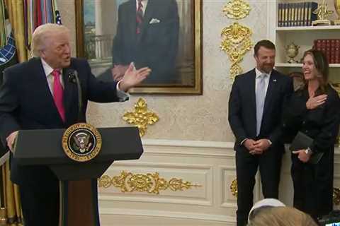 Donald Trump Gushes Over DHS Chief Markwayne Mullin's Wife's Looks