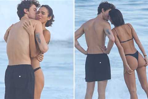 Shirtless Shawn Mendes Packs on PDA With Sexy Bikini-Clad Bruna Marquezine
