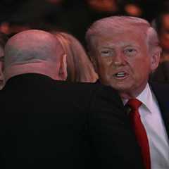 Trump cheered at UFC 327 as he attends fight alongside daughter Tiffany, Secretary of State Marco..
