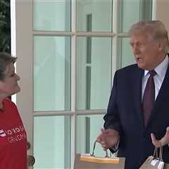 Trump Gets McDonald's DoorDash Order Before Talking to Media About Iran, on Video