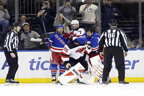 Rangers, Igor Shesterkin show some fight to avoid dubious sweep with win over Devils