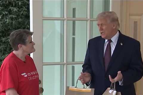 Trump Gets McDonald's DoorDash Order Before Talking to Media About Iran, on Video
