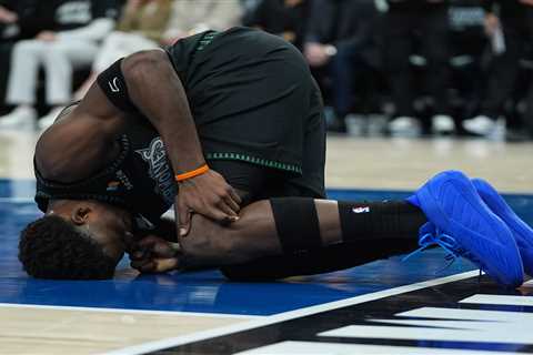 Anthony Edwards out ‘weeks’ with knee injury in brutal Timberwolves playoff blow