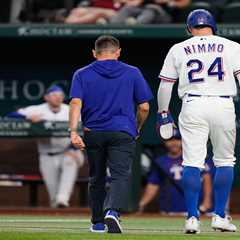 Brandon Nimmo exits game against Yankees with hamstring issue in Rangers concern