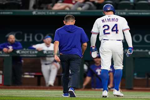 Brandon Nimmo exits game against Yankees with hamstring issue in Rangers concern