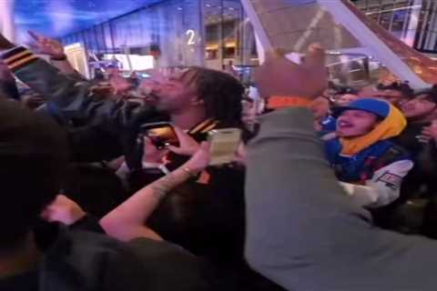JR Smith knocked down in scary scene with rowdy Knicks fans outside MSG