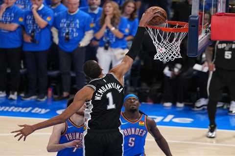 Spurs use Victor Wembanyama’s monster night to steal Game 1 from Thunder in double-overtime classic