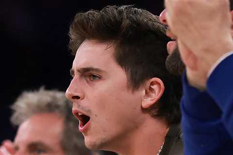 Timothée Chalamet Debuts New Haircut, Clean-Shaven Face at Knicks Game