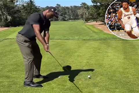 Lakers’ Bronny James has better golf swing than LeBron