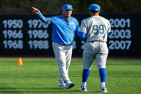 Why Jerry the Dinosaur is hot new UCLA baseball superstition: ‘He just keeps me calm’