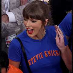Taylor Swift Attends Knicks Game 4 at MSG Ahead of Wedding