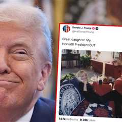 President Trump Late-Night Post of Blonde Woman Sparks Confusion