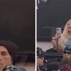Travis Barker and Alabama Cheer On Landon at L.A. Gig