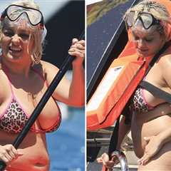 Bebe Rexha Shows Off Curves In Bikini While Paddle Boarding In Ibiza