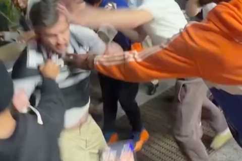 NYPD searching for several hooligans who attacked Spurs fan and snatched his jersey after Game 3..