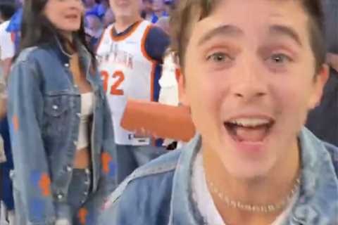 Timothee Chalamet had unhinged reaction to Knicks’ historic comeback in Game 4 of the NBA Finals