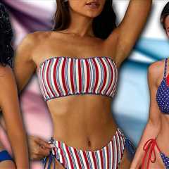 Best Red, White & Blue Bikinis for the 4th of July