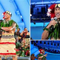 Dwayne Johnson Dances In Traditional Samoan Outfit At 'Moana' Premiere