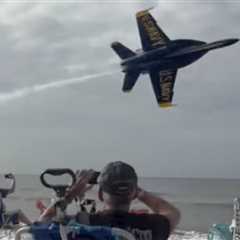 Insane Video Shows Blue Angels Flyover Causes Chaos for Florida Beachgoers