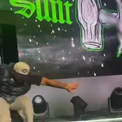 Giants’ Cam Skattebo botches backflip at Fanatics Fest in worrying scene — nine months after..