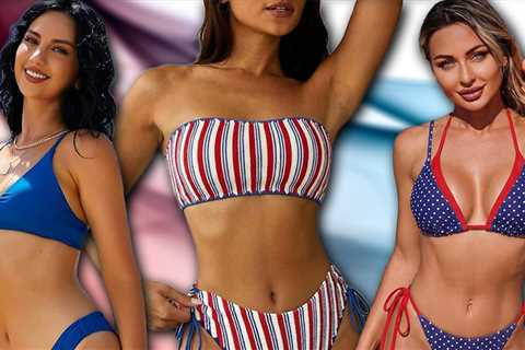 Best Red, White & Blue Bikinis for the 4th of July