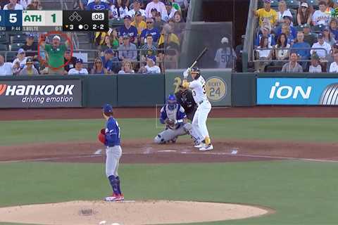 World Cup fever hits during Athletics-Dodgers game as Mexico fan celebrates