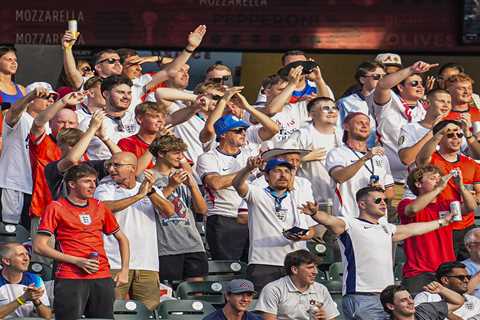 England fans go wild for Michael Harris at Braves game after thrilling World Cup win in Atlanta