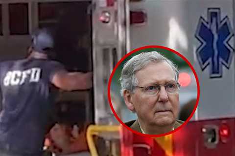 Mitch McConnell Wheeled Out on Stretcher, Loaded Into Ambulance, New Video Shows