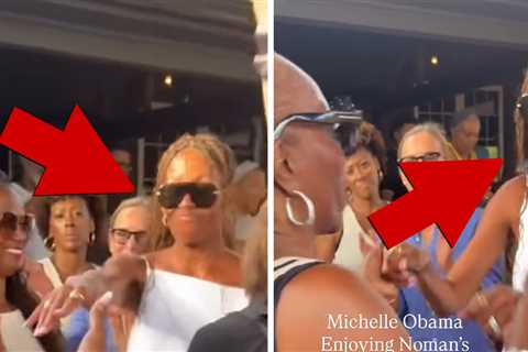 Michelle Obama Dancing and Giving Out Hugs in Martha's Vineyard