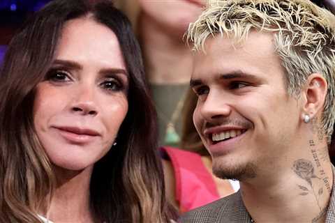 Victoria Beckham Cuddles up to Son Romeo at Event with Family Excluding Brooklyn