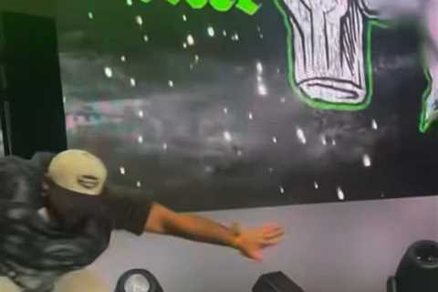 Giants’ Cam Skattebo botches backflip at Fanatics Fest in worrying scene — nine months after..