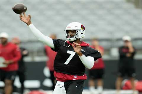 Jacoby Brissett participates in practice as Cardinals contract questions continue to swirl