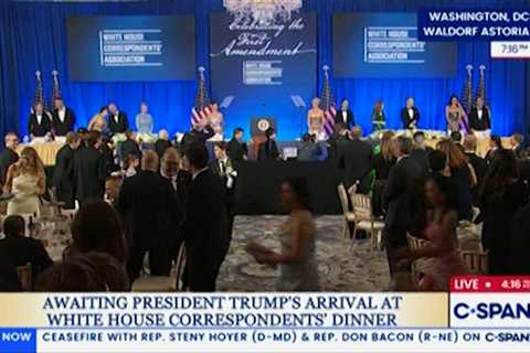 Trump Arrives at White House Correspondents' Dinner Months After Shooting