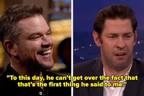The Seriously Awkward Seven Words Matt Damon Said To John Krasinski When They First Met Have..